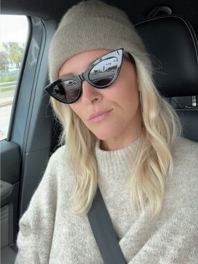 Celine Black Cat-Eye Sunglasses